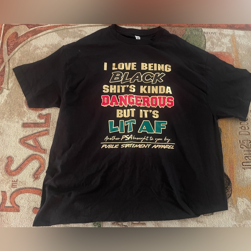 I LOVE BEING BLACK… T-shirt Public Statement Apparel T-shirt Size XL